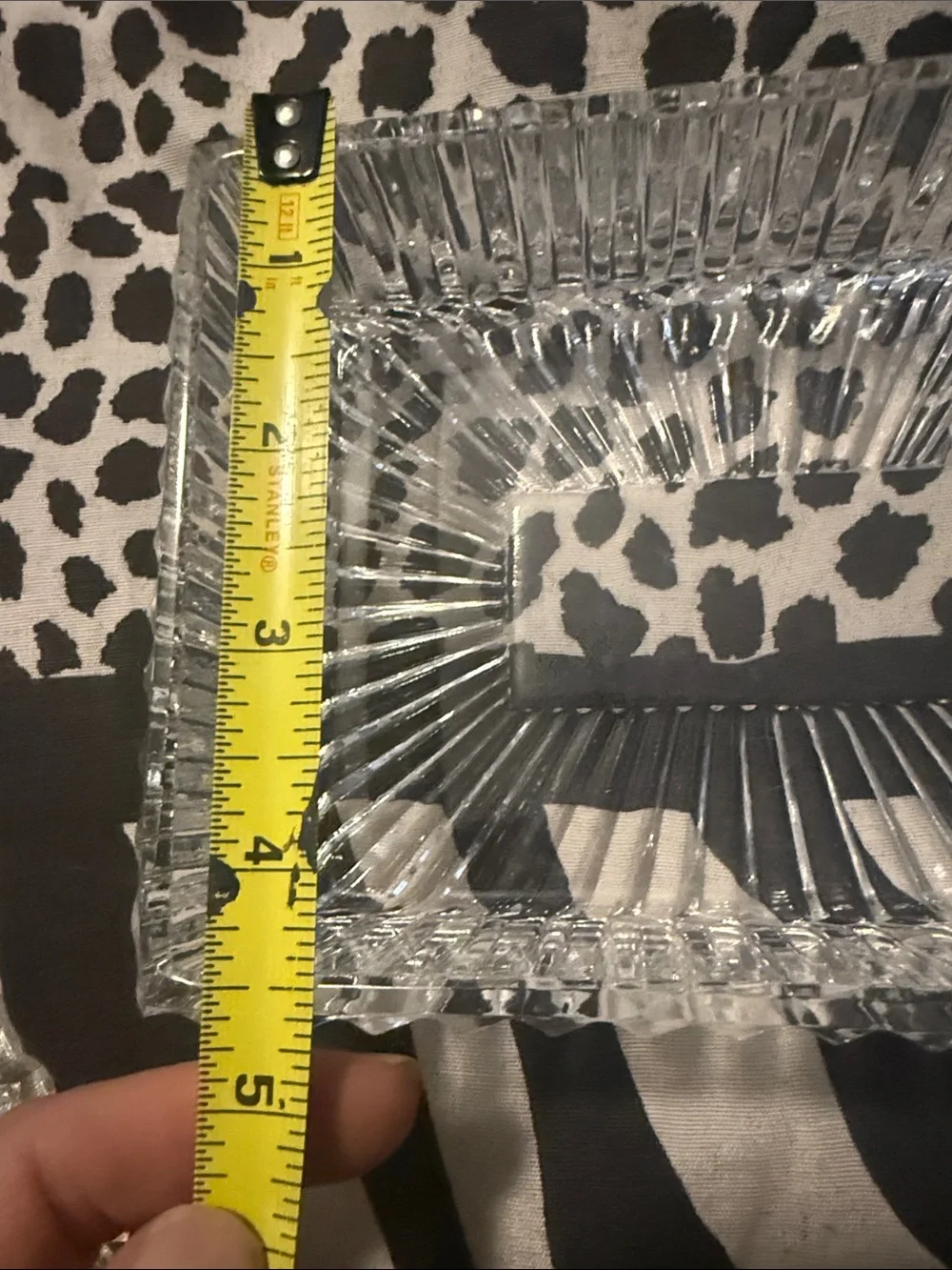 Vintage Glass Trinket Jewelry Box